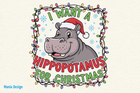 Bring Holiday Whimsy to Your Designs with Christmas Hippo Song PNG