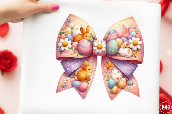 Brushstroke Easter Bow Png: A Handcrafted Digital Asset