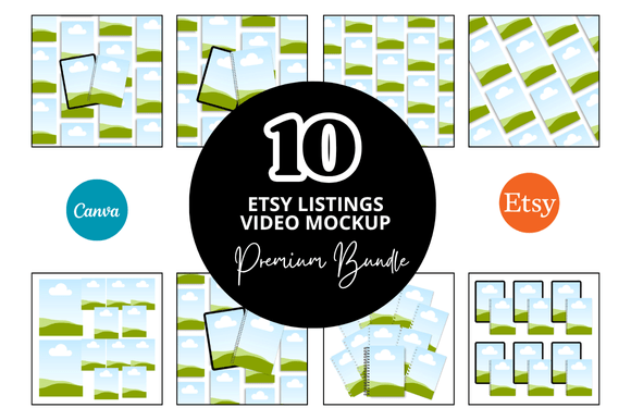Elevate Your Etsy Shop: 10 Journal Listings Video Mockup