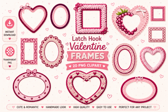 Embrace Romance with the Latch Hook Valentine Frames Bundle