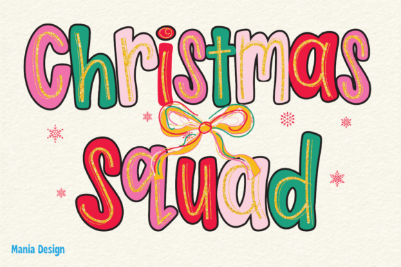 Groovy Christmas Squad Coquette PNG: Your Holiday Design Essential