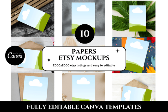Master Etsy Visuals with Papers Listings Mockup