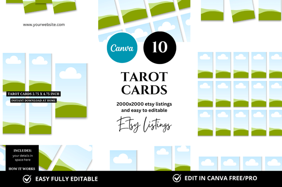 Transform Your Etsy Shop: 10 Tarot Cards Listings Mockup Guide